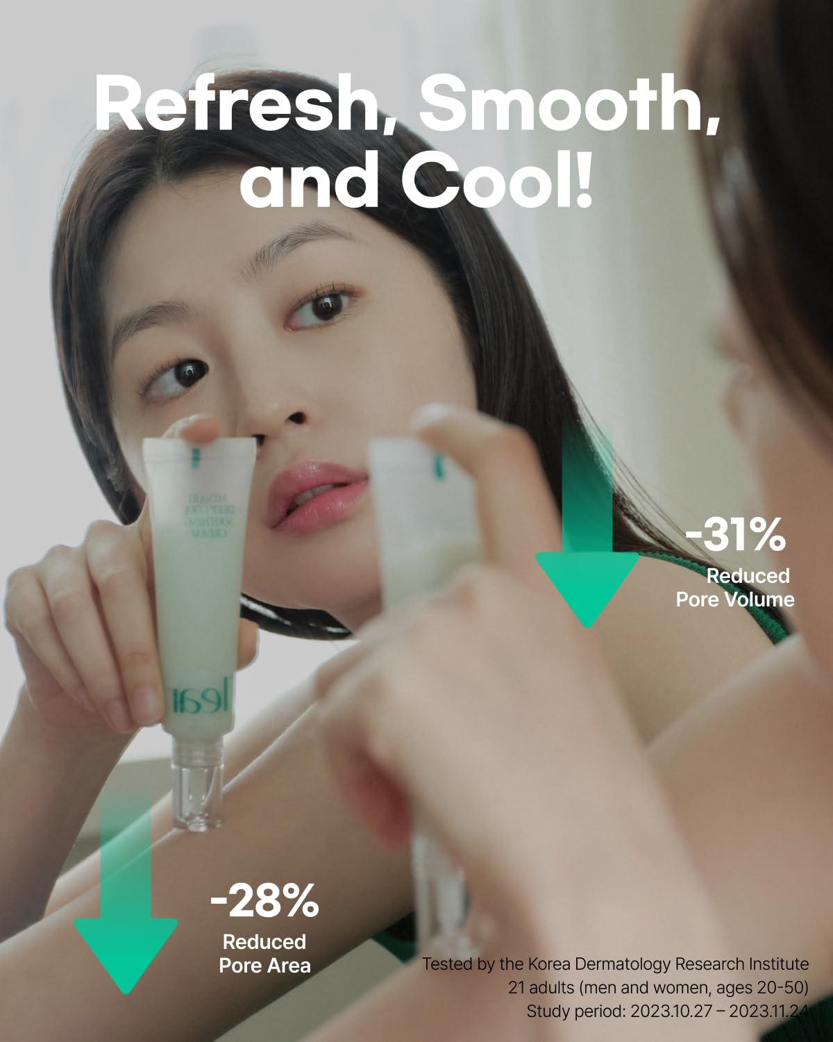 ClearDea Minari Cool Soothing Cream Duo for face – K-Beauty Hydrating & Moisturizer with Korean Water Parsley, 30ml * 2ea / 1.01oz * 2ea