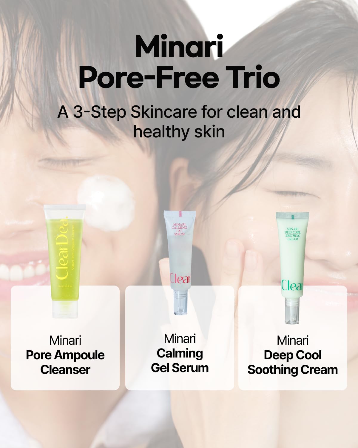 ClearDea Minari Ampoule Cleanser for Face – K-Beauty Korean Water Parsley & Kakadu Plum Extracts, Hydrating & Gentle Daily Facial Cleanser, 70ml/2.36 oz